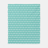 Couverture Polaire Motif triangle blanc (Devant)