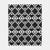 Couverture Polaire Motif triangle géométrique noir et blanc (Devant)