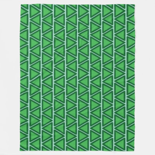 Couverture Polaire Motif triangle vert trois tons Abstrait (Devant)