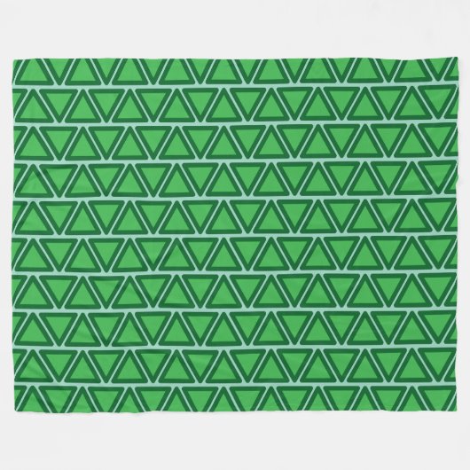 Couverture Polaire Motif triangle vert trois tons Abstrait (Devant (Horizontal))