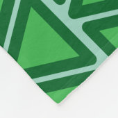 Couverture Polaire Motif triangle vert trois tons Abstrait (Coin)