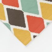 Couverture Polaire Motif tribal de mode d'ikat moderne (Coin)