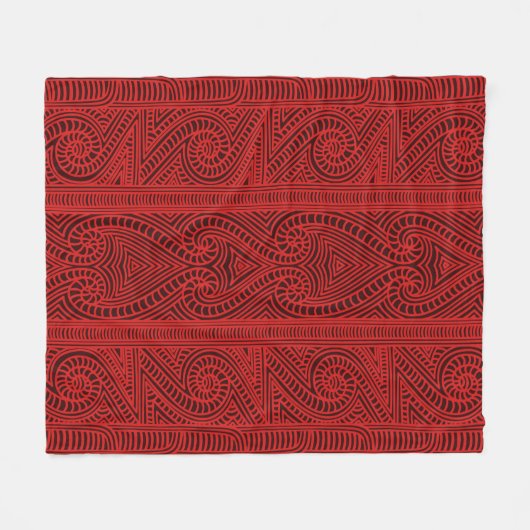 Couverture Polaire Motif tribal maori - l'art de Whakairo du (Devant (Horizontal))