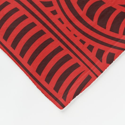 Couverture Polaire Motif tribal maori - l'art de Whakairo du (Coin)