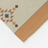 Couverture Polaire Motif tribal Turquoise (Coin)