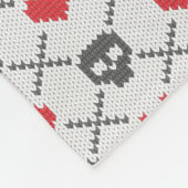 Couverture Polaire Motif tricoté avec des crânes (Coin)