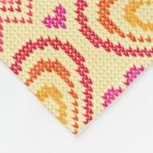 Couverture Polaire Motif tricoté par Saint-Valentin (Coin)