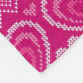 Couverture Polaire Motif tricoté par Saint-Valentin 2 (Coin)