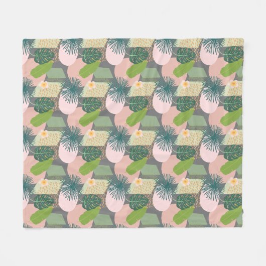 Couverture Polaire Motif tropical Abstrait moderne (Devant (Horizontal))