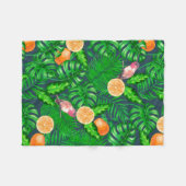 Couverture Polaire Motif tropical, colibris (Devant (Horizontal))