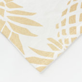Couverture Polaire motif tropical d'ananas d'or élégant de faux (Coin)