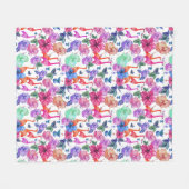 Couverture Polaire Motif tropical d'aquarelle (Devant (Horizontal))