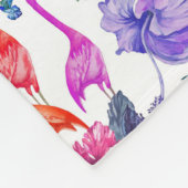 Couverture Polaire Motif tropical d'aquarelle (Coin)