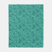 Couverture Polaire Motif tropical de feuille de Monstera (Devant)