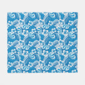 Couverture Polaire Motif tropical de ketmie (Devant (Horizontal))