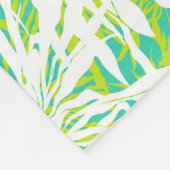 Couverture Polaire Motif tropical de palmettes (Coin)