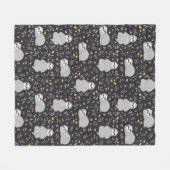 Couverture Polaire Motif tropical de paresse de bébé (Devant (Horizontal))