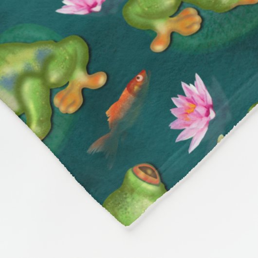Couverture Polaire Motif tropical d'étang à poissons de libellule de (Coin)