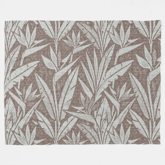 Couverture Polaire motif tropical transparent (Devant (Horizontal))