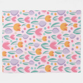 Couverture Polaire Motif Tulipes printanières (Devant (Horizontal))