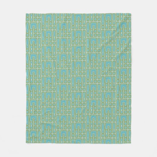 Couverture Polaire Motif turquoise (Devant)