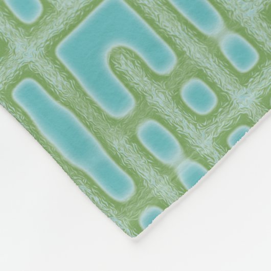 Couverture Polaire Motif turquoise (Coin)