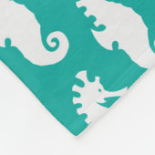 Couverture Polaire Motif Turquoise 1 (Coin)