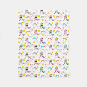 Couverture Polaire Motif Unicorn