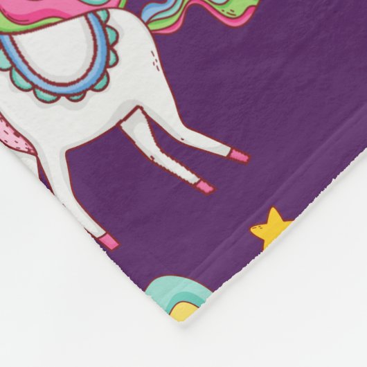 Couverture Polaire Motif Unicorn Funny Magic Horse (Coin)
