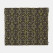 Couverture Polaire Motif unique abstrait noir or marron (Devant (Horizontal))