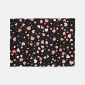 Couverture Polaire Motif Valentine`s 2024 Arrière - plan avec coeur (Devant (Horizontal))