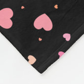 Couverture Polaire Motif Valentine`s 2024 Arrière - plan avec coeur (Coin)