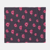 Couverture Polaire Motif Vampire Lèvres Et Fangs (Devant (Horizontal))