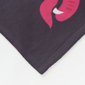 Couverture Polaire Motif Vampire Lèvres Et Fangs (Coin)