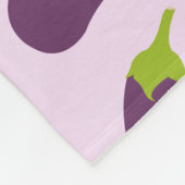 Couverture Polaire Motif végétal d'aubergine violet végétal Conceptio (Coin)