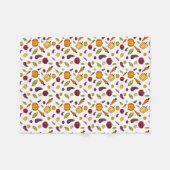 Couverture Polaire Motif végétal de moisson de Thanksgiving (Devant (Horizontal))