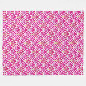 Couverture Polaire Motif ventilateur Art déco - rose fushia (Devant (Horizontal))