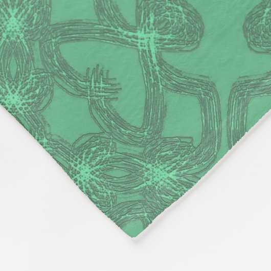 Couverture Polaire Motif vert (Coin)