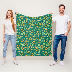 Couverture Polaire Motif vert CHANCEUX irlandais