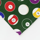 Couverture Polaire Motif vert de billards de boule de piscine (Coin)
