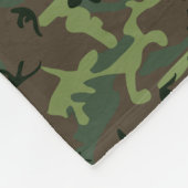 Couverture Polaire Motif vert de Camo de camouflage personnalisé (Coin)