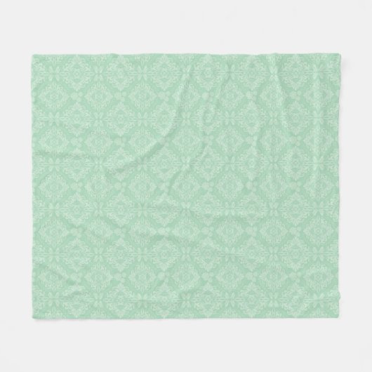 Couverture Polaire Motif vert de damassé (Devant (Horizontal))