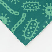 Couverture Polaire Motif vert de microbes (Coin)
