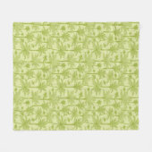 Couverture Polaire Motif vert de palmiers (Devant (Horizontal))