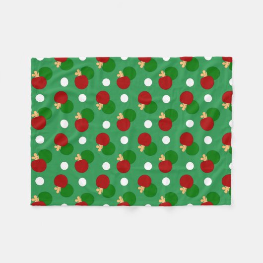 Couverture Polaire Motif vert de ping-pong (Devant (Horizontal))