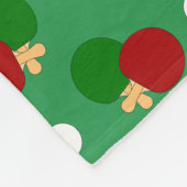 Couverture Polaire Motif vert de ping-pong (Coin)