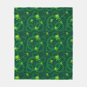 Couverture Polaire Motif vert d'Emo avec des cercles (Devant)