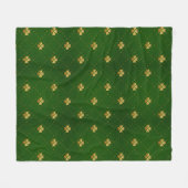 Couverture Polaire Motif vert d'or de trèfle (Devant (Horizontal))