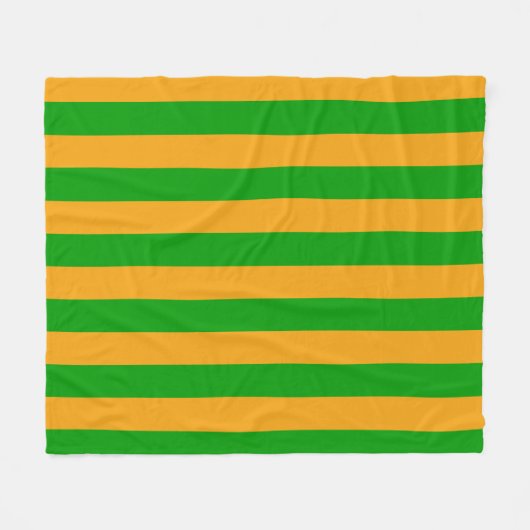 Couverture Polaire Motif Vert Doré En Grille Pour Noël (Devant (Horizontal))