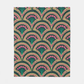 Couverture Polaire motif vert en forme de coque (Devant)